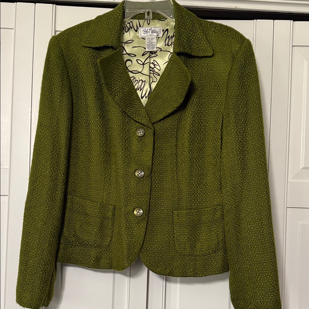 Bob Mackie Olive Green Women's Blazer